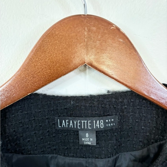 Lafayette 148 New York black 100% wool jacket blazer size 8 - Picture 2 of 5